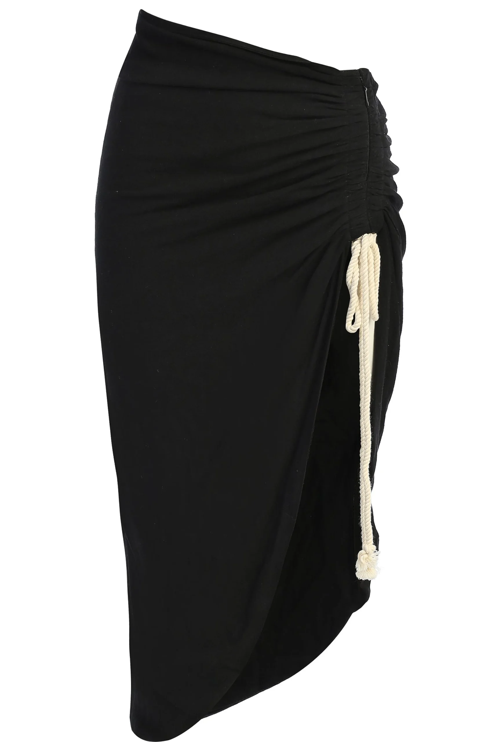 black_spring_ruched_linen_1.webp JLUXLABEL Black Spring Ruched Linen Skirt