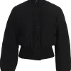 JLUXLABEL Black Stassie Ribbed Jacket