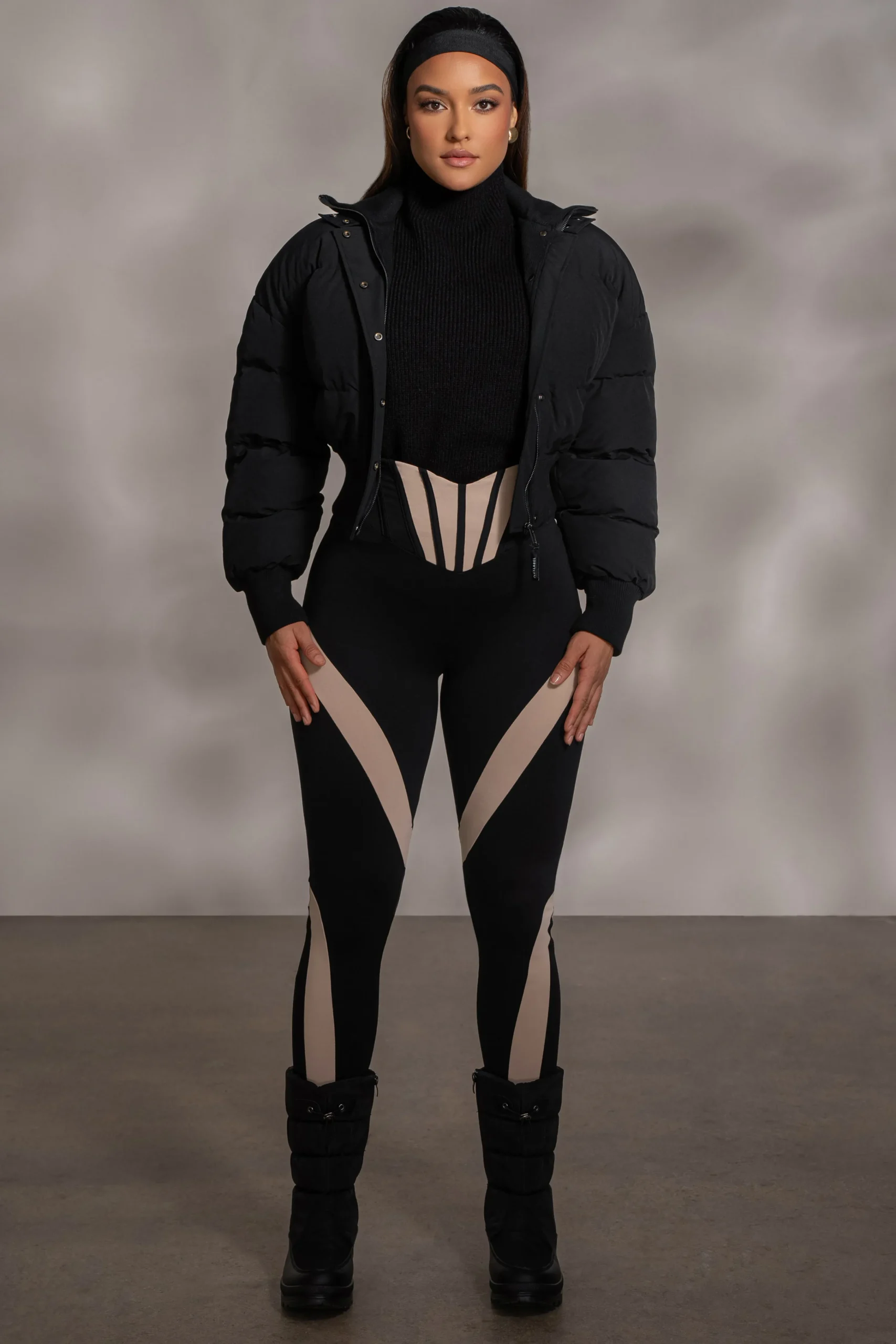 black_stassie_ribbed_jack_1.webp JLUXLABEL Black Stassie Ribbed Jacket