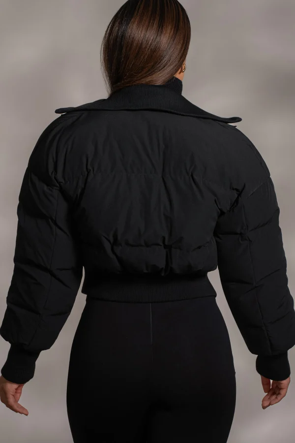 JLUXLABEL Black Stassie Ribbed Jacket