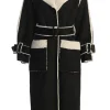 JLUXLABEL Black Suede And Sherpa Reversible Coat