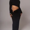 JLUXLABEL Black Summer Romance Cutout Dress