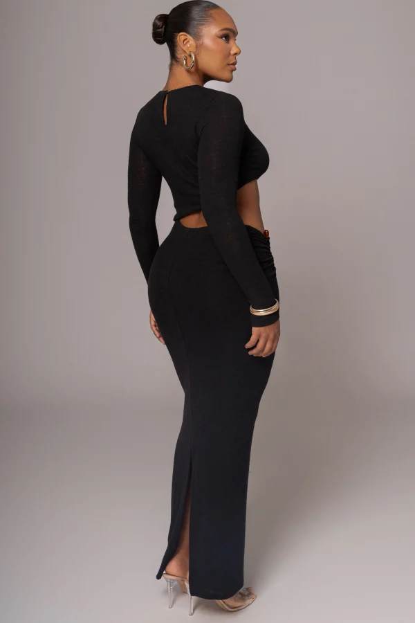JLUXLABEL Black Summer Romance Cutout Dress