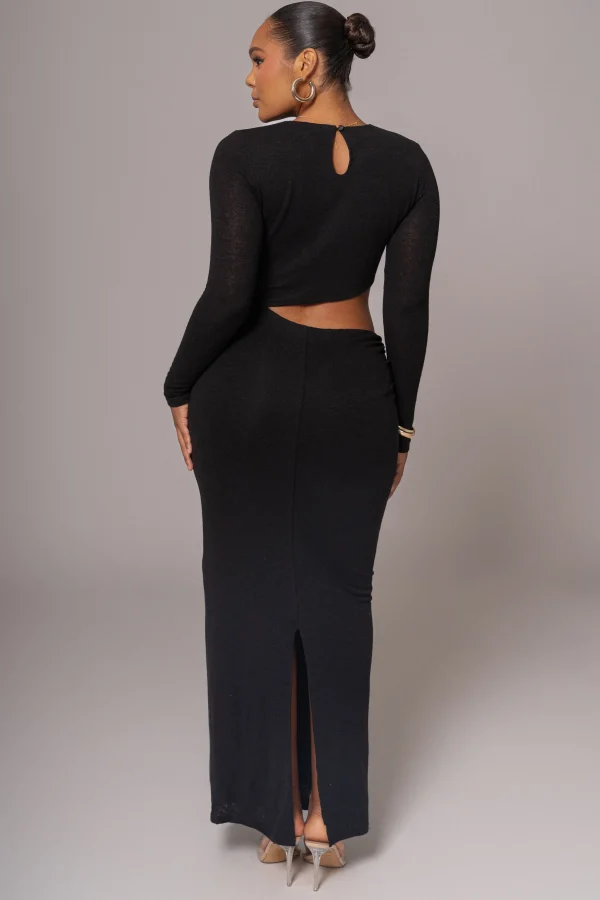 JLUXLABEL Black Summer Romance Cutout Dress