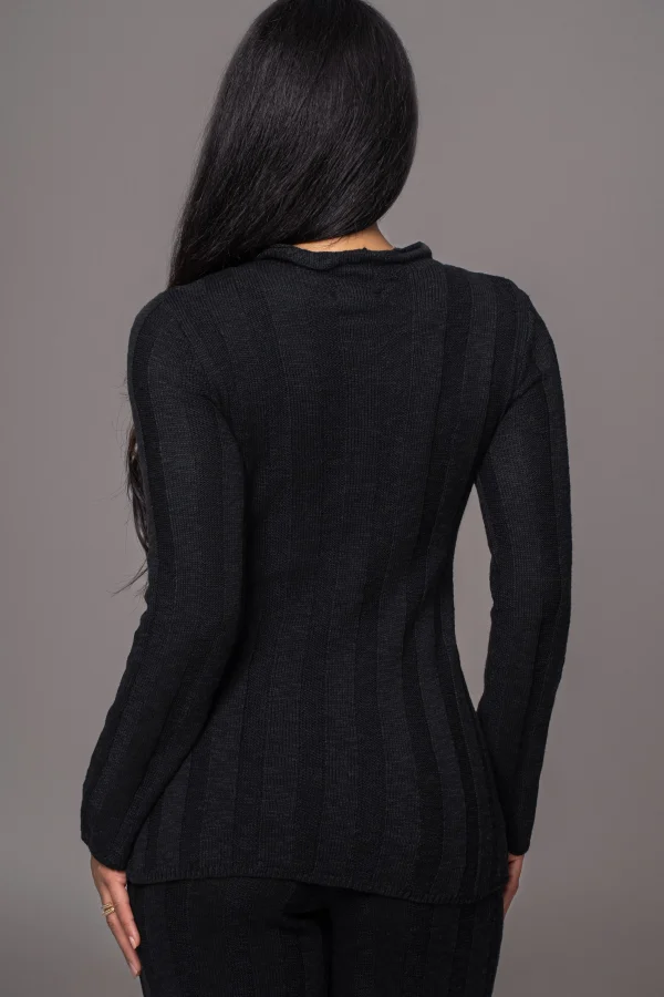 JLUXLABEL Black Take A Chance Ribbed Pant Set