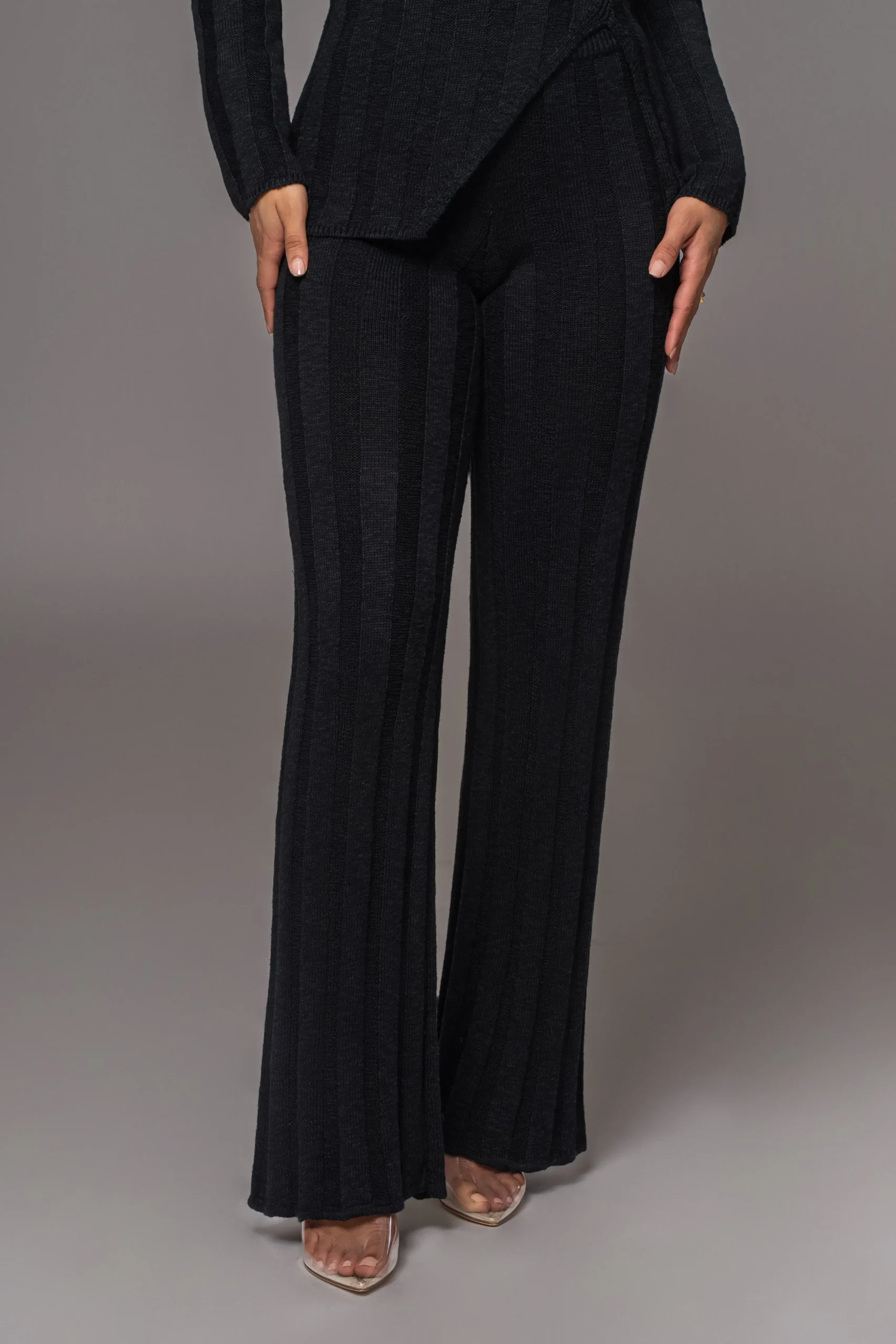 black_take_a_chance_ribbe_3.webp JLUXLABEL Black Take A Chance Ribbed Pant Set