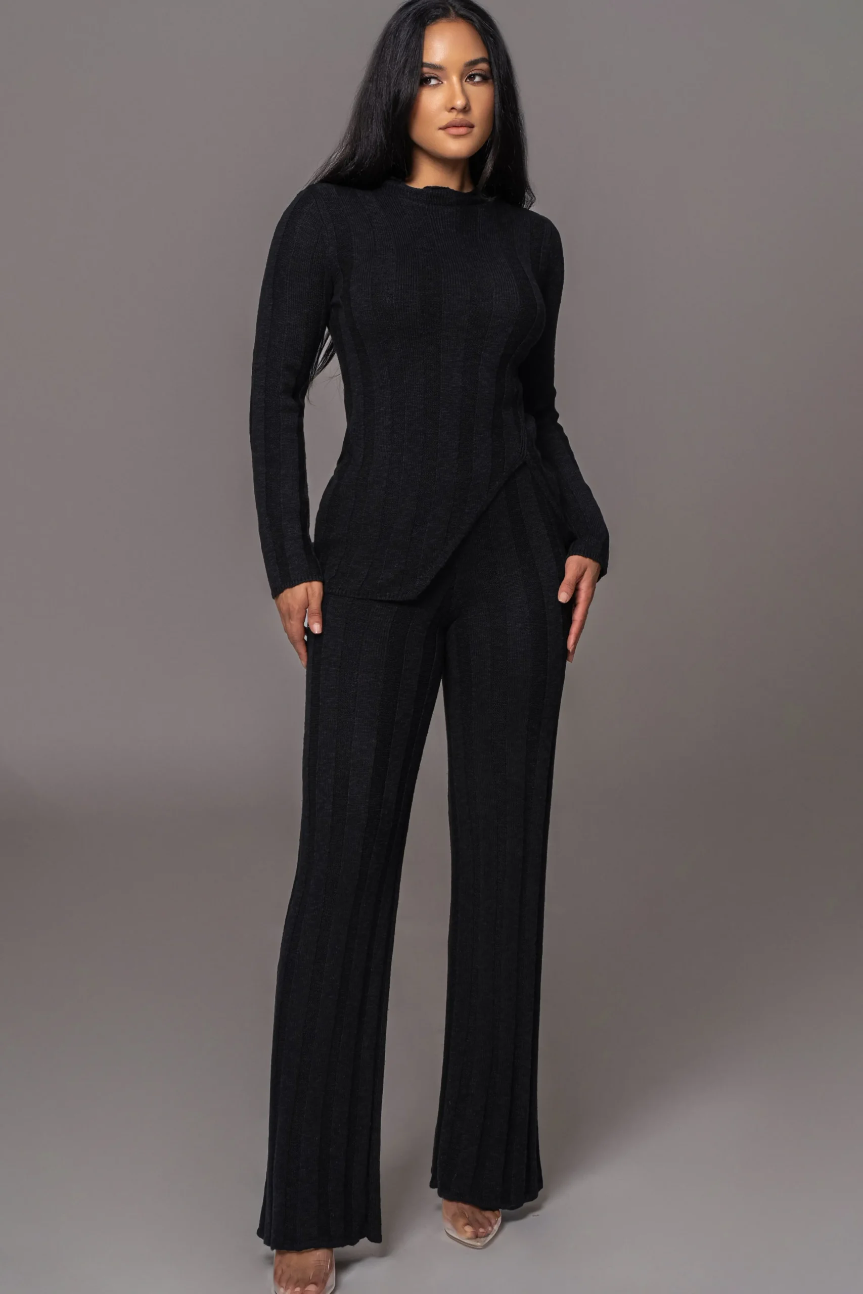 black_take_a_chance_ribbe_5.webp JLUXLABEL Black Take A Chance Ribbed Pant Set