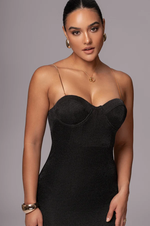 JLUXLABEL Black Twilight Elegance Maxi Dress