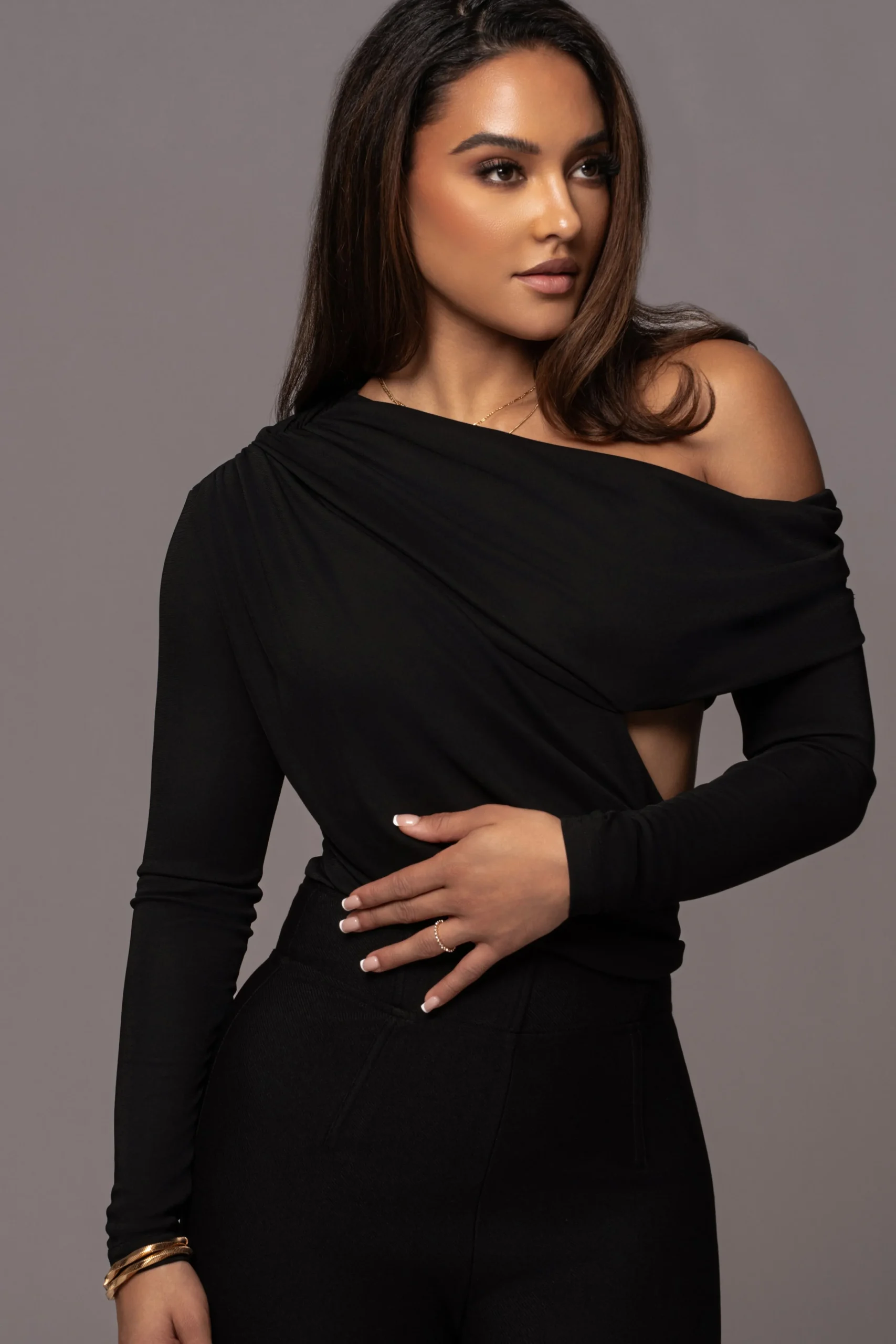black_ultra_high_neck_bod_4.webp JLUXLABEL Black Ultra High Neck Bodysuit