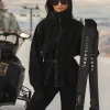 JLUXLABEL Black Willow Belted Jacket
