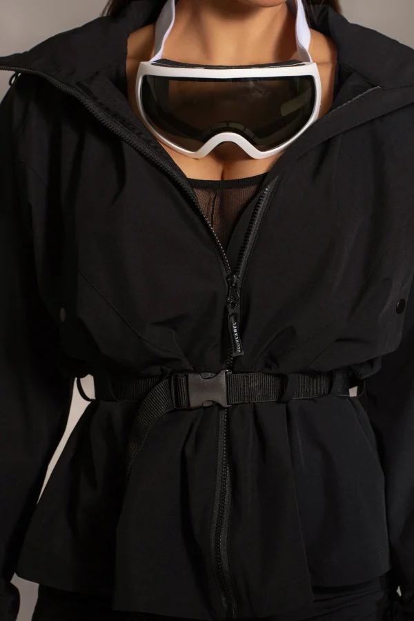 JLUXLABEL Black Willow Belted Jacket