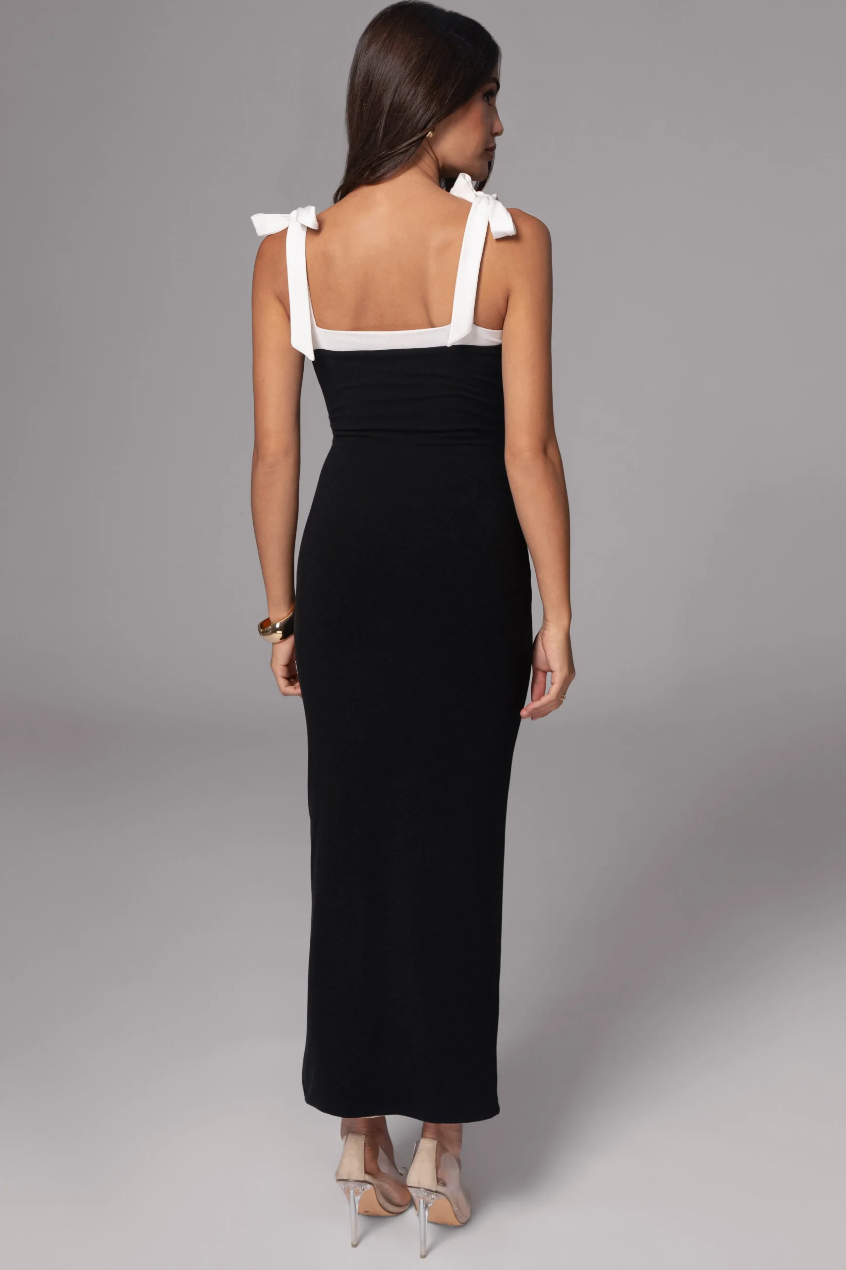 blackbeige_clarice_revers_17.webp JLUXLABEL Black/Beige Clarice Reversible Maxi Dress