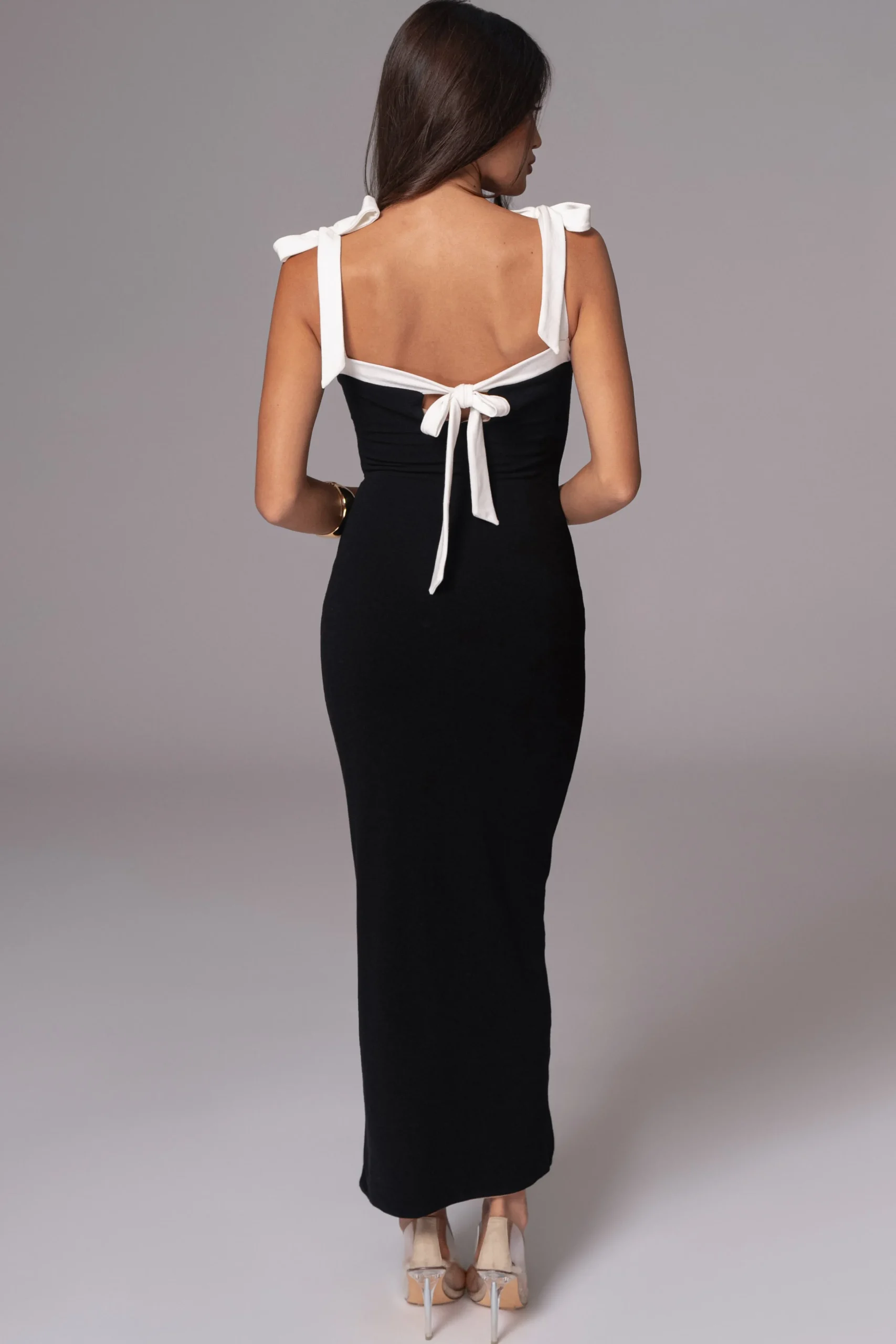 blackbeige_clarice_revers_19.webp JLUXLABEL Black/Beige Clarice Reversible Maxi Dress