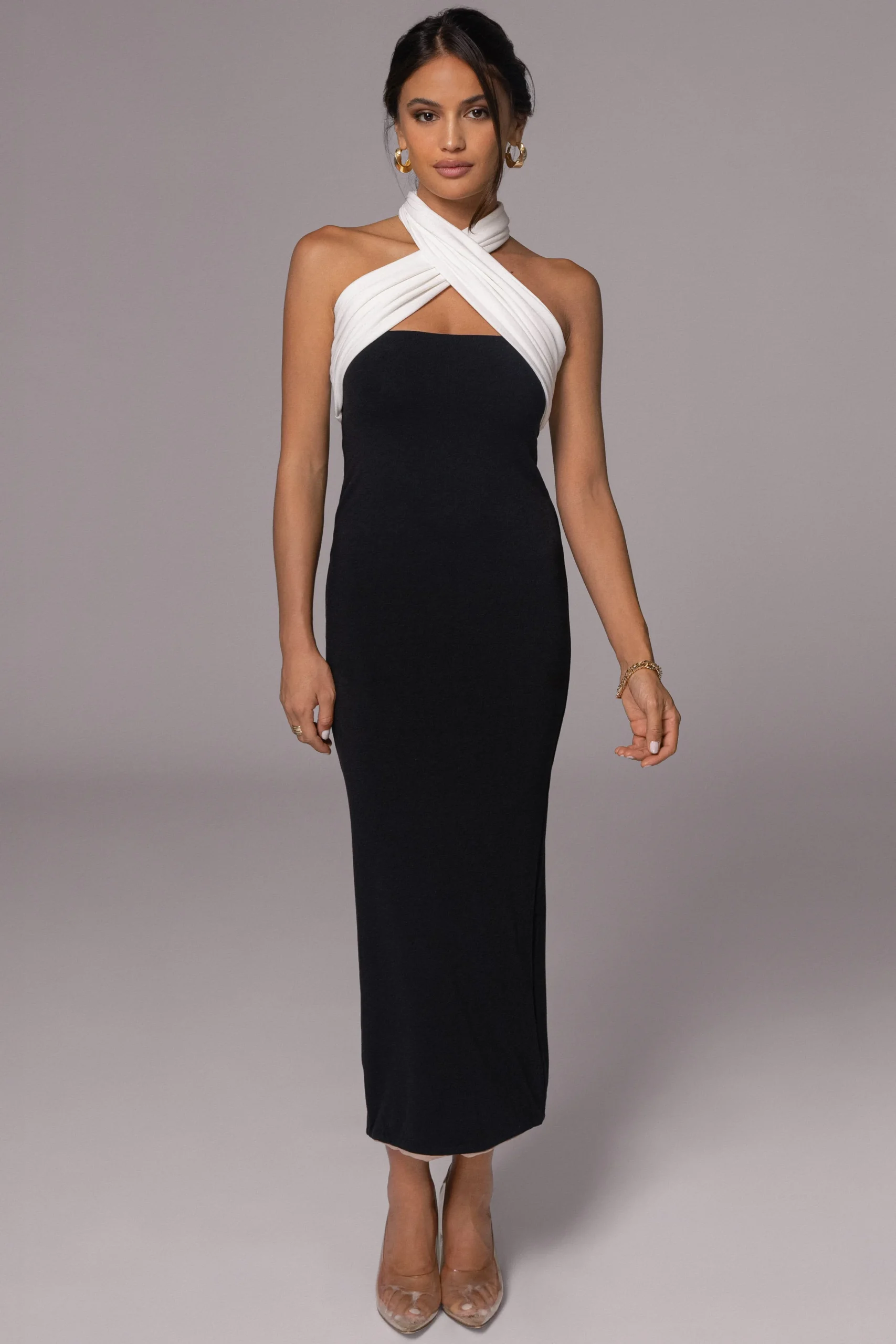 blackbeige_dominic_revers_3.webp JLUXLABEL Black/Beige Dominic Reversible Maxi Dress
