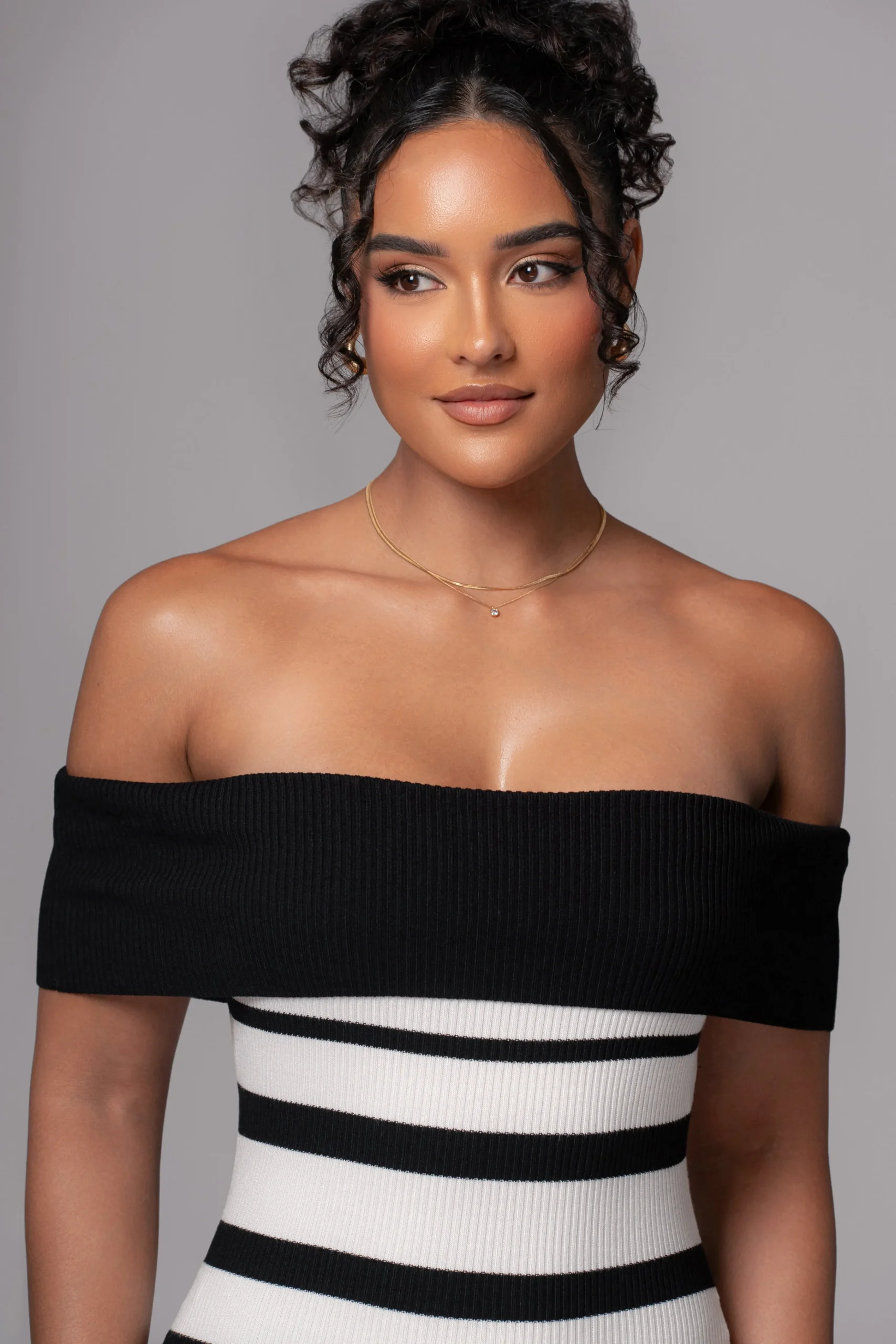 blackivory_striped_custom_3.webp JLUXLABEL Black/Ivory Striped Custom Maxi Dress