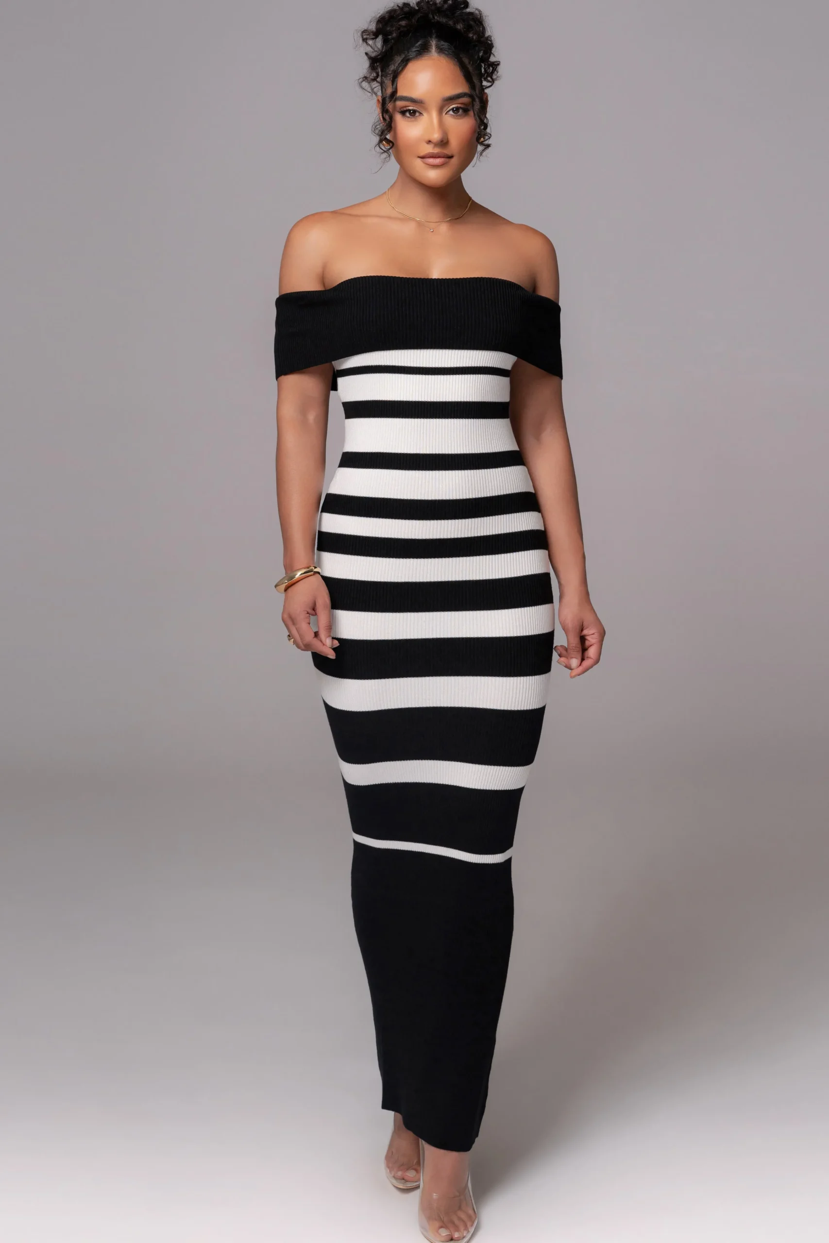 blackivory_striped_custom_5.webp JLUXLABEL Black/Ivory Striped Custom Maxi Dress