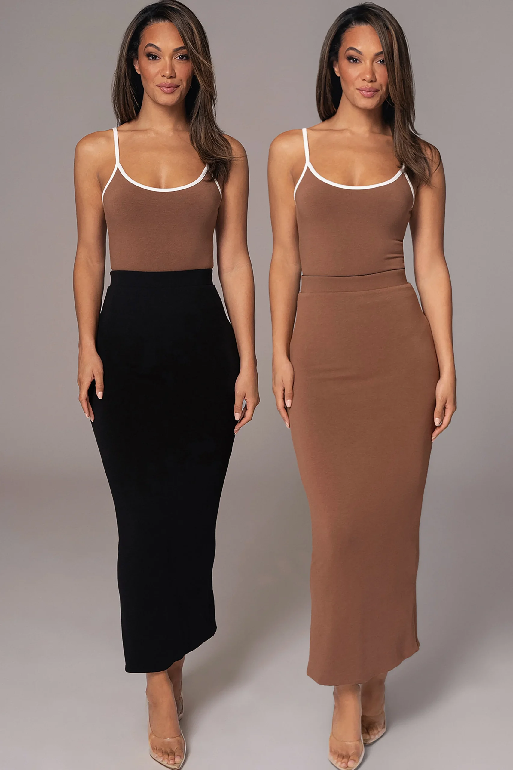 blackpecan_everyday_rever_1.webp JLUXLABEL Black/Pecan Everyday Reversible Skirt