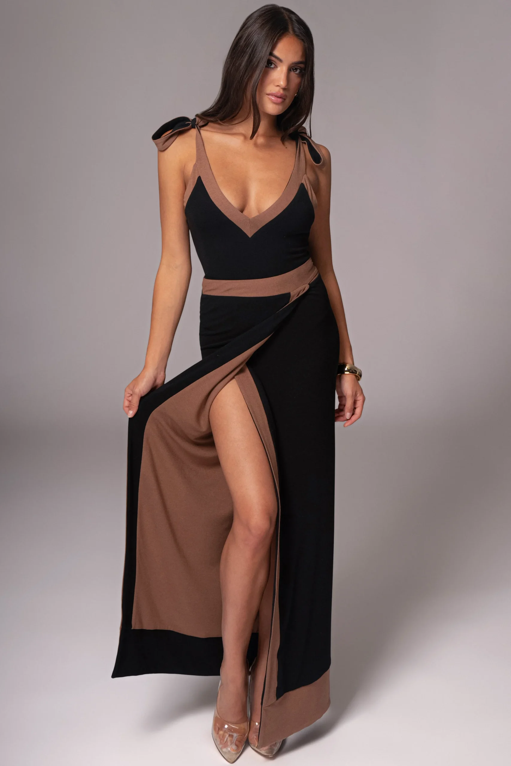 blackpecan_kamie_reversib_10.webp JLUXLABEL Black/Pecan Kamie Reversible Skirt Set