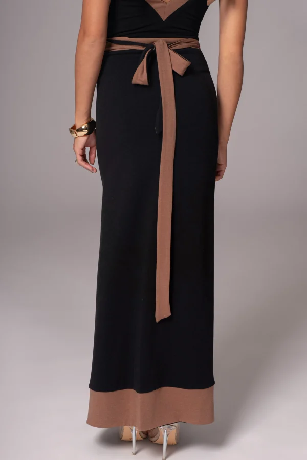 JLUXLABEL Black/Pecan Kamie Reversible Skirt Set