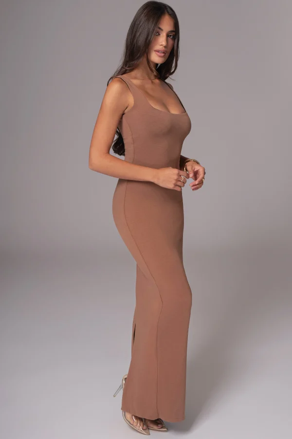 JLUXLABEL Black/Pecan Keidi Reversible Maxi Dress