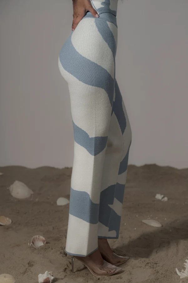 JLUXLABEL Blue Abstract Tiarra Pants