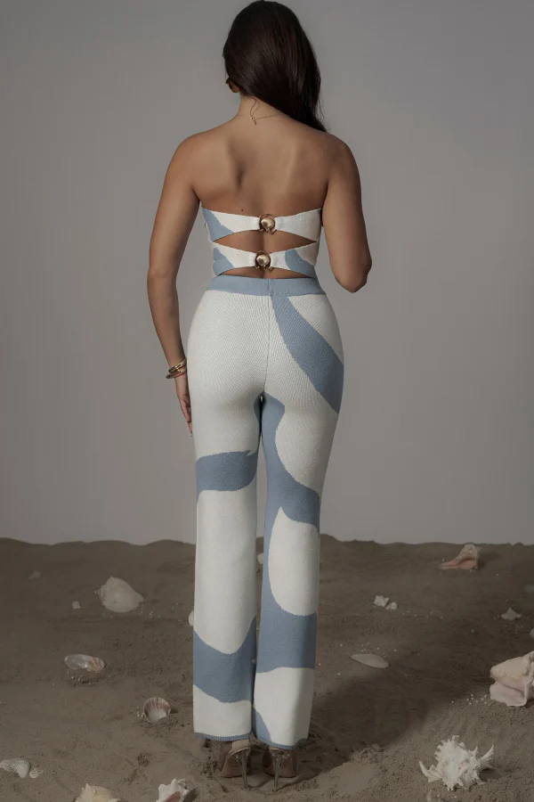 JLUXLABEL Blue Abstract Tiarra Pants