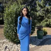 JLUXLABEL Blue Paradise Hills Maxi Skirt