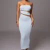 JLUXLABEL Blue Unpredictable Midi Dress
