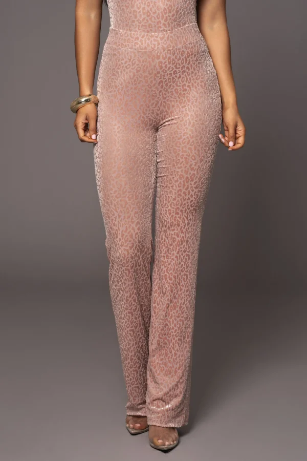 JLUXLABEL Blush Leopard One To Watch Pants