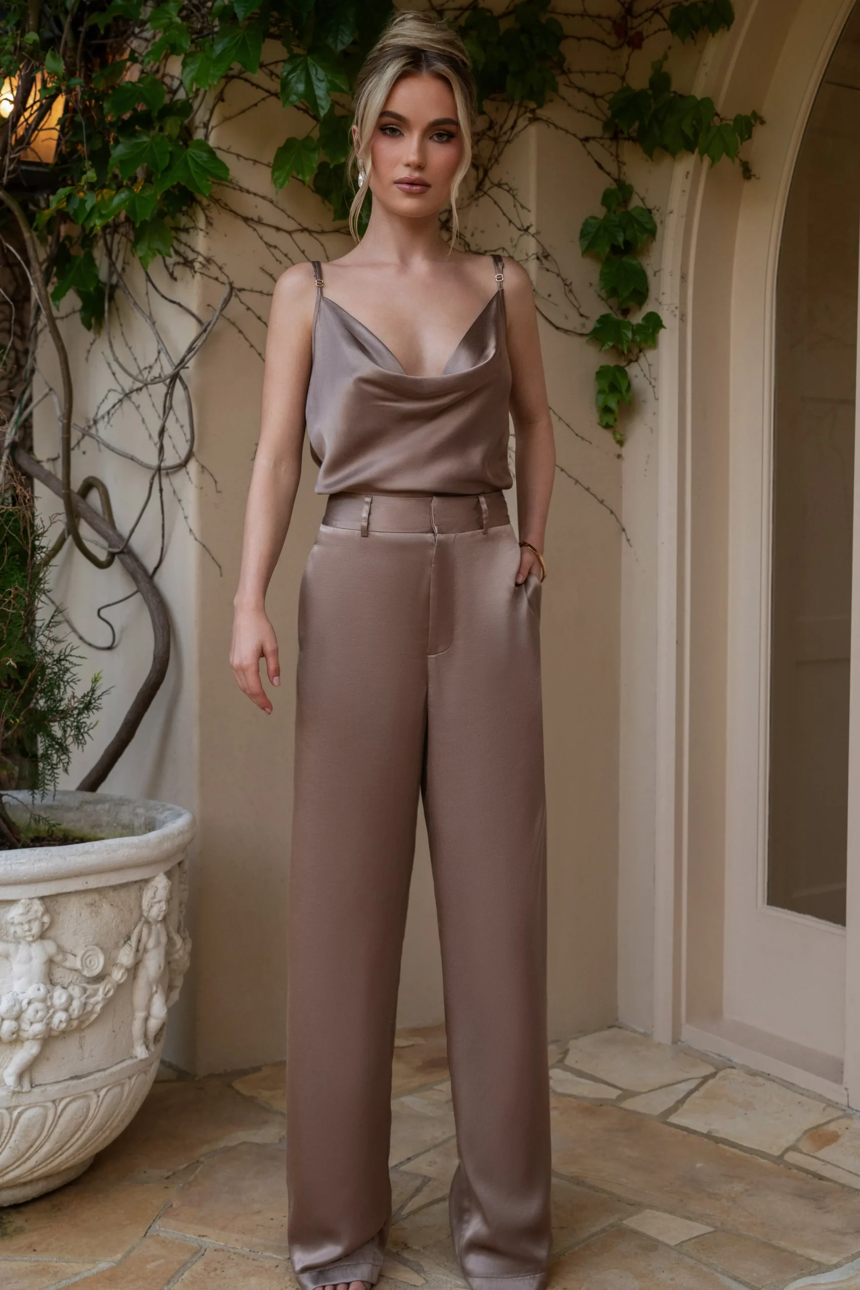 bronze_amour_satin_top_2.webp JLUXLABEL Bronze Amour Satin Top