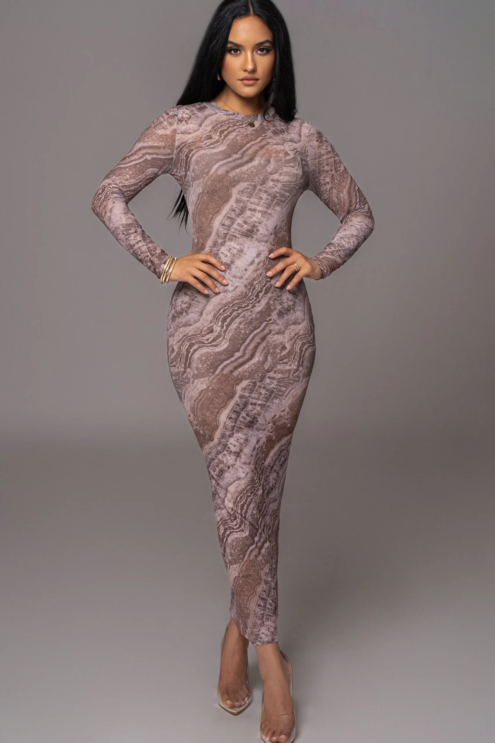 brown_multi_solana_mesh_m_10.webp JLUXLABEL Brown Multi Solana Mesh Maxi Dress
