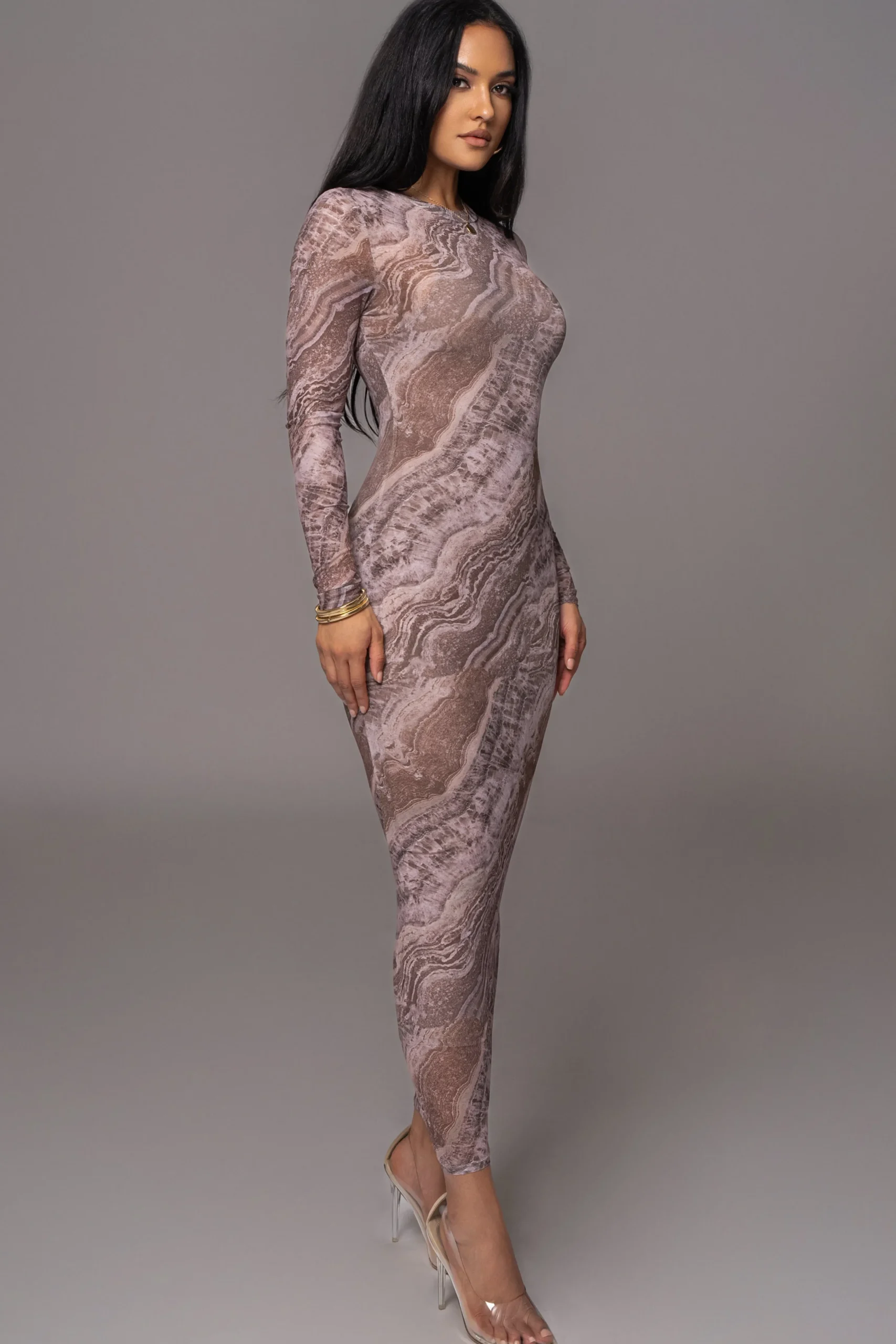 brown_multi_solana_mesh_m_14.webp JLUXLABEL Brown Multi Solana Mesh Maxi Dress