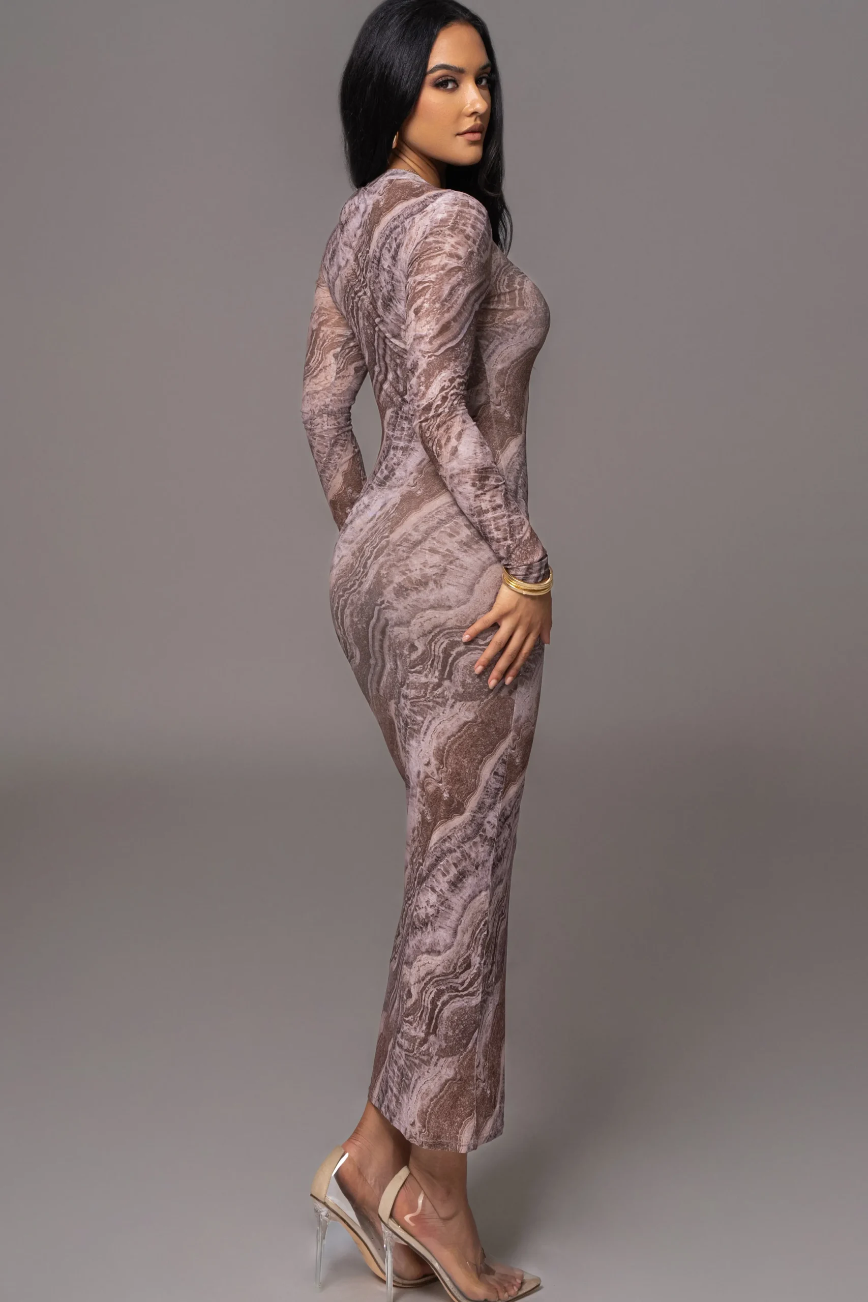 brown_multi_solana_mesh_m_16.webp JLUXLABEL Brown Multi Solana Mesh Maxi Dress