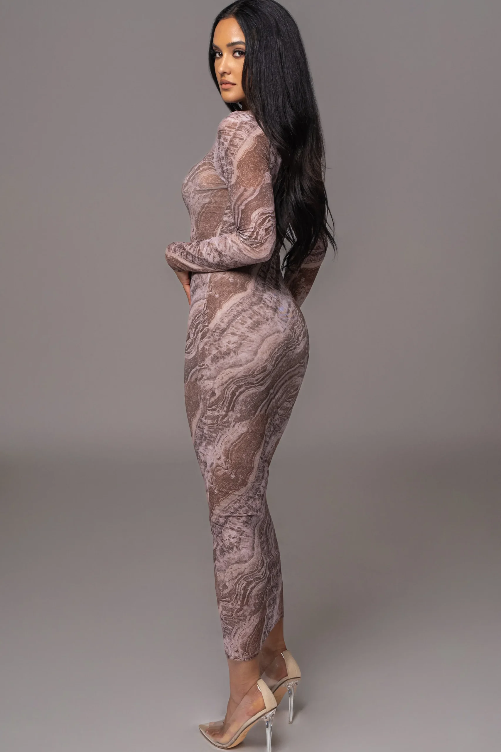brown_multi_solana_mesh_m_17.webp JLUXLABEL Brown Multi Solana Mesh Maxi Dress