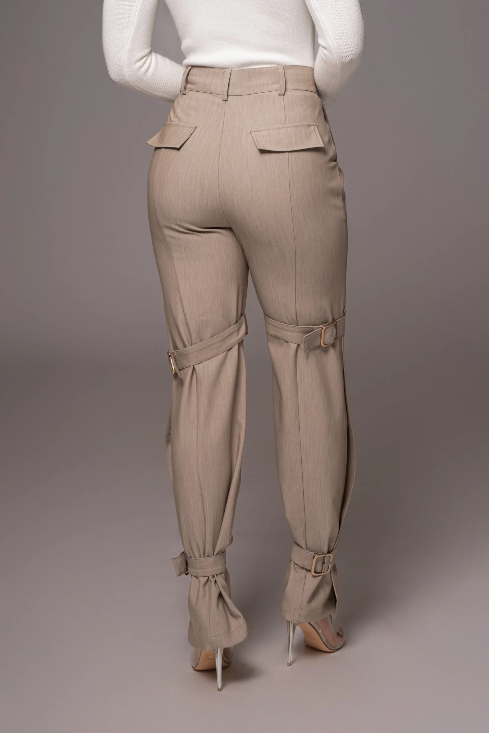 brown_refined_belted_leg__10.webp JLUXLABEL Brown Refined Belted Leg Pants
