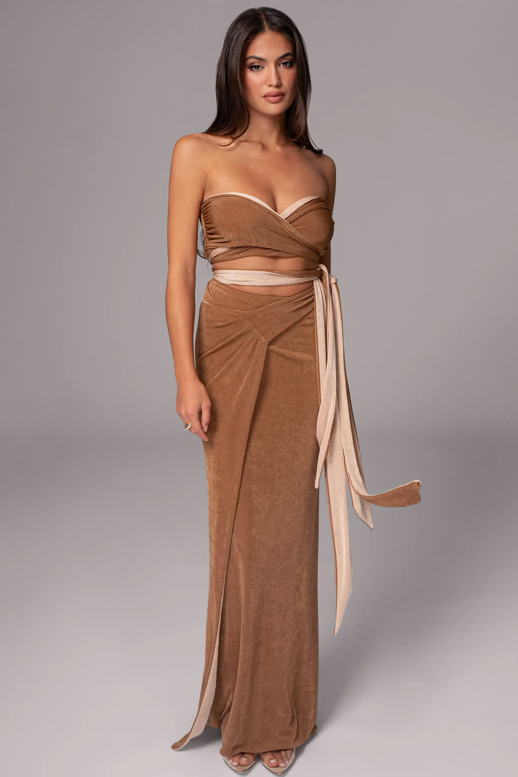 brownbeige_venus_reversib_21.webp JLUXLABEL Brown/Beige Venus Reversible Skirt Set