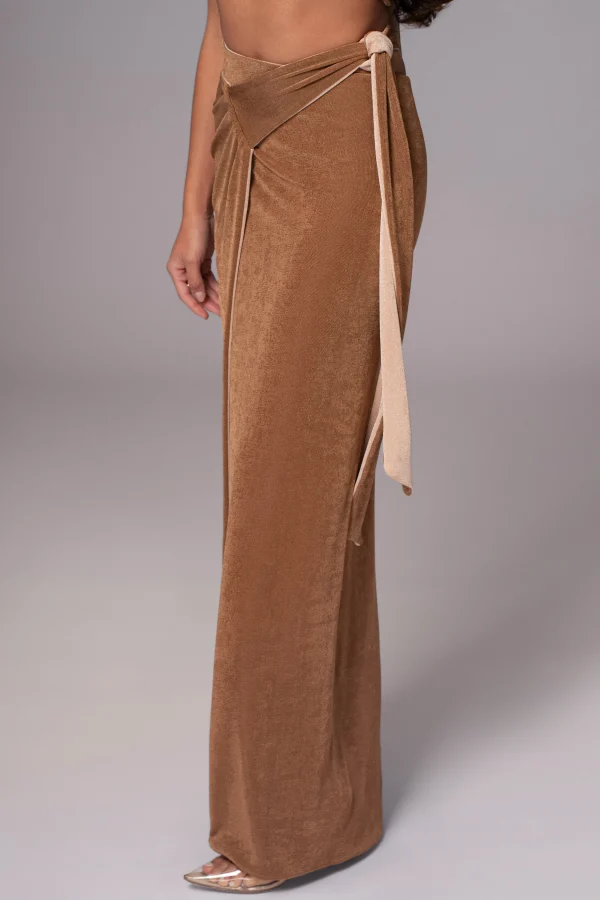 JLUXLABEL Brown/Beige Venus Reversible Skirt Set