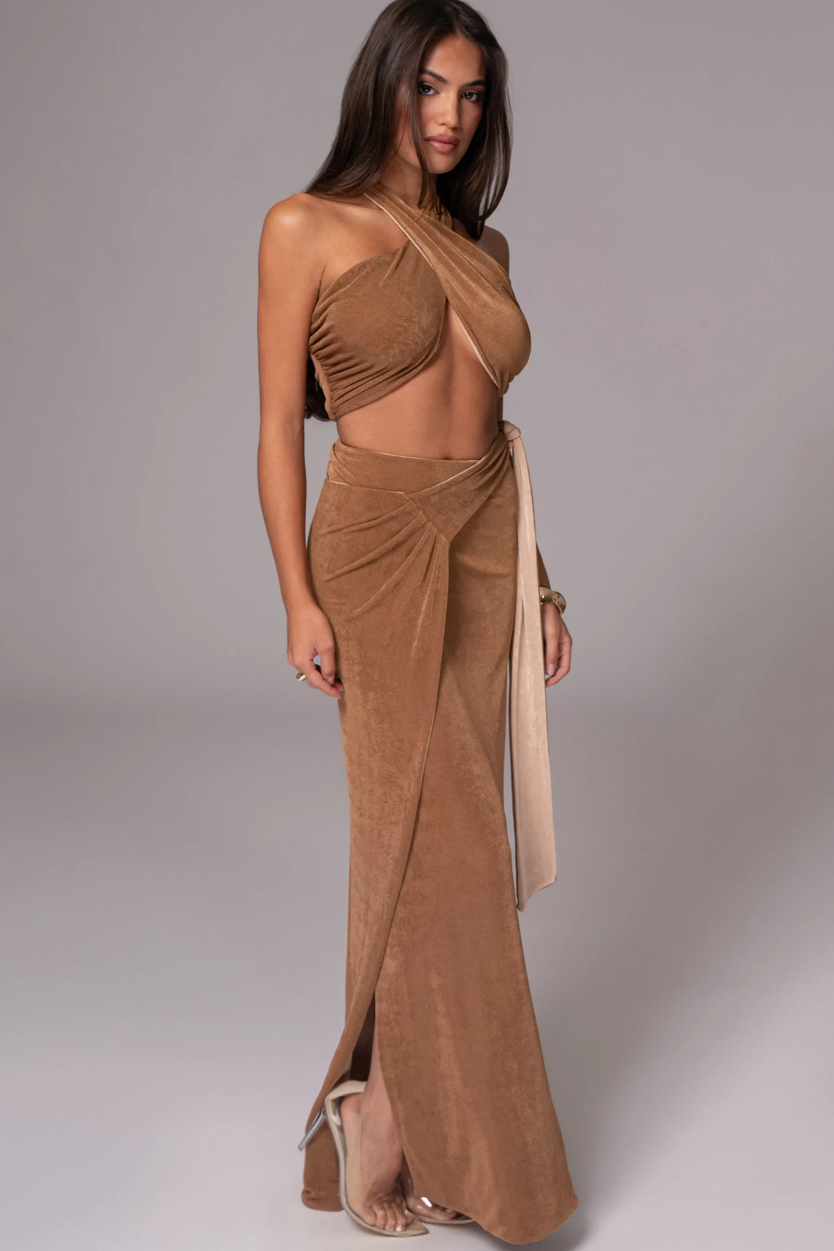 brownbeige_venus_reversib_26.webp JLUXLABEL Brown/Beige Venus Reversible Skirt Set