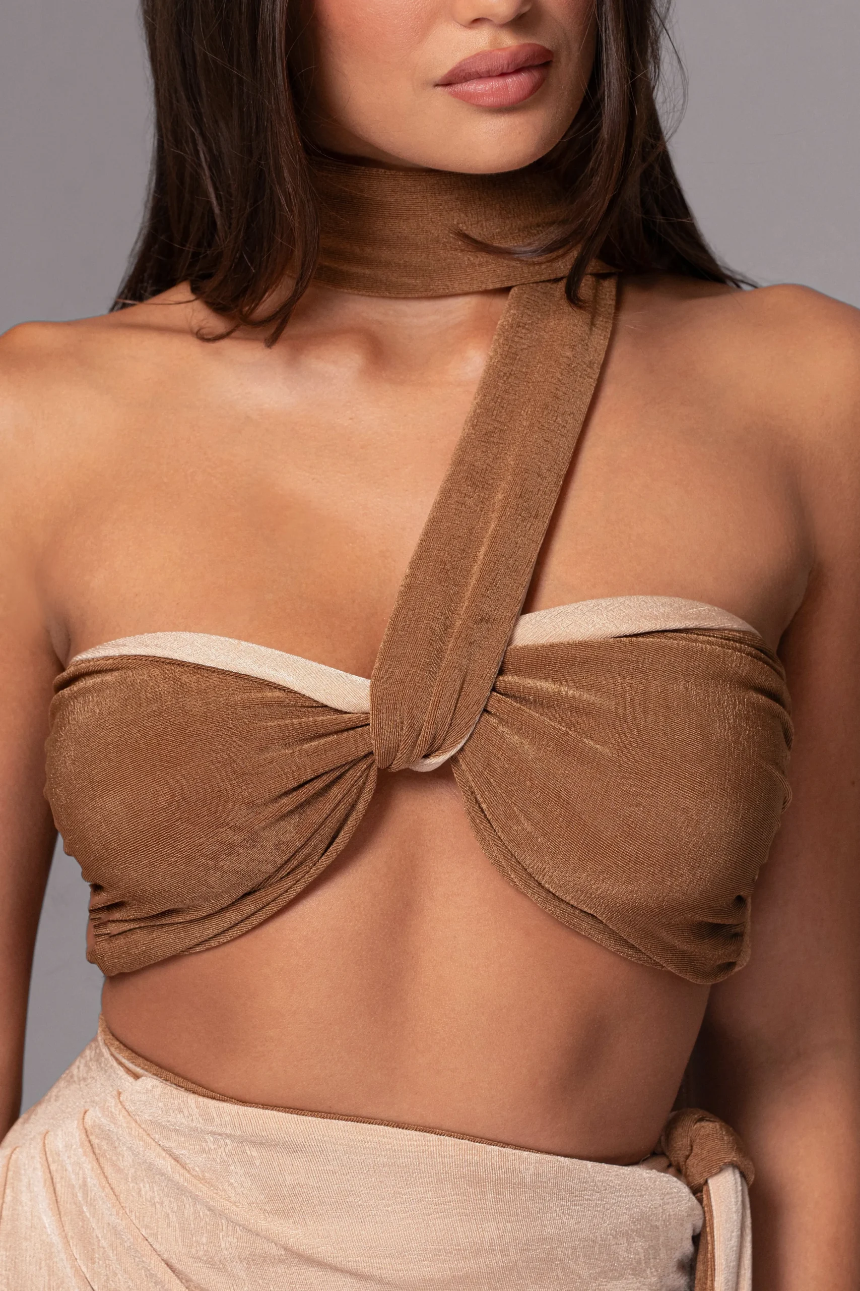 brownbeige_venus_reversib_6.webp JLUXLABEL Brown/Beige Venus Reversible Skirt Set