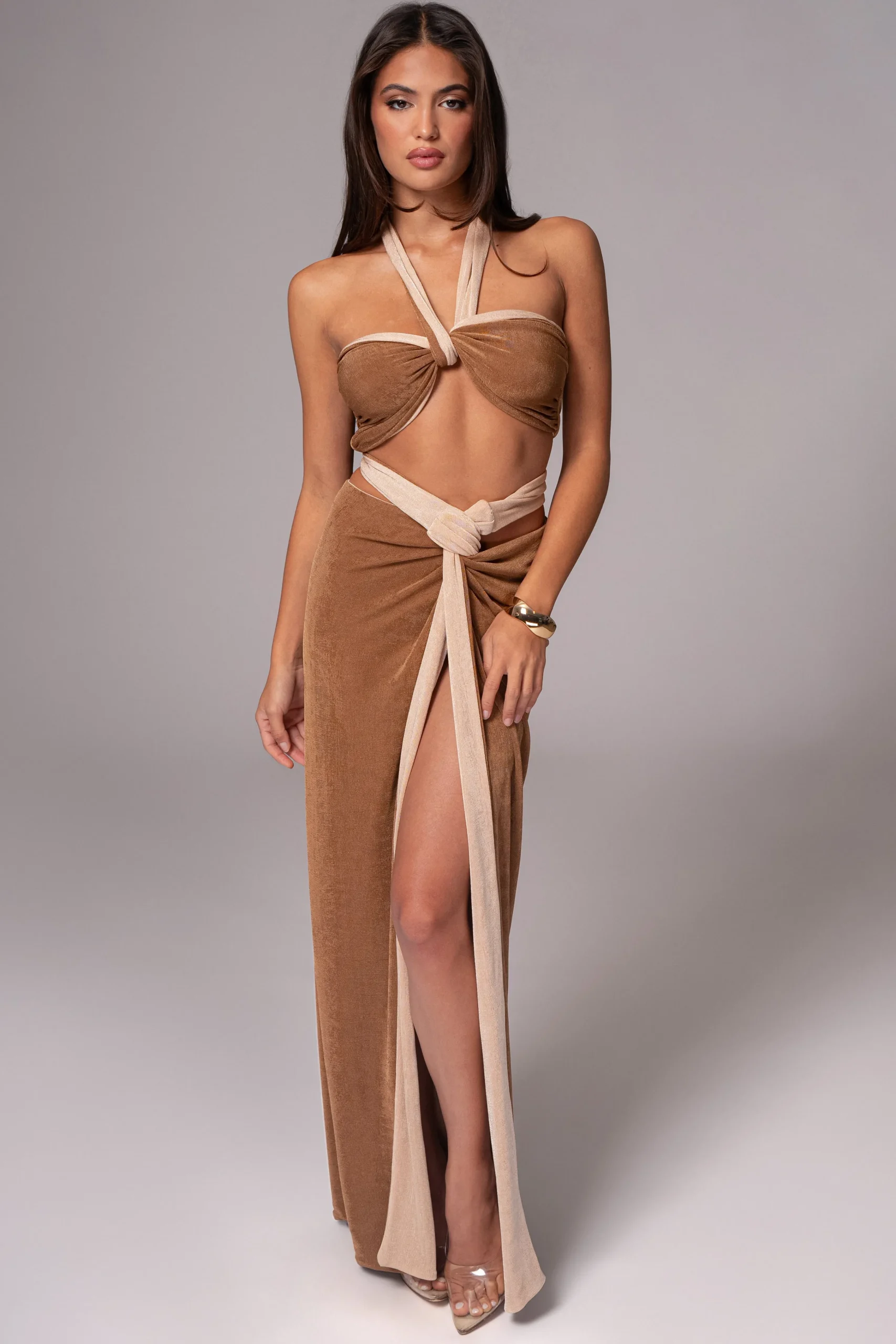 brownbeige_venus_reversib_9.webp JLUXLABEL Brown/Beige Venus Reversible Skirt Set