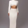 JLUXLABEL Buttercream Anise Ribbed Skirt Set
