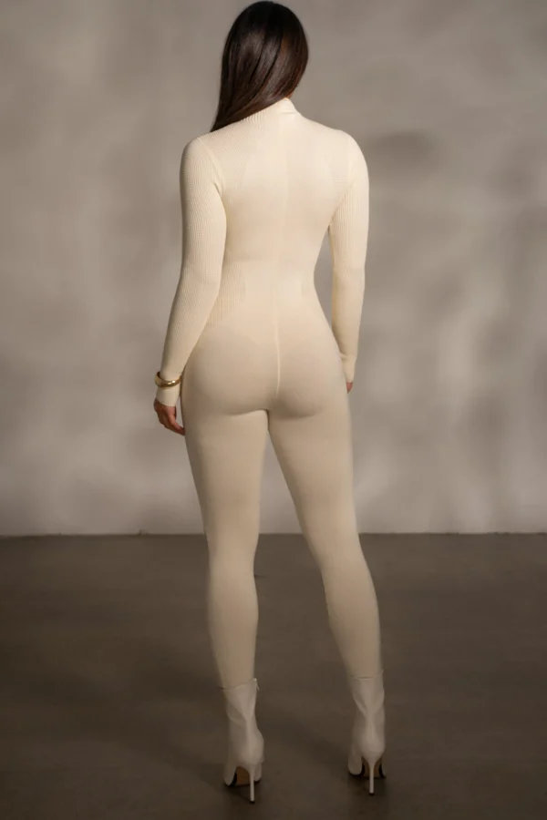 JLUXLABEL Buttercream Kris Front Zipper Jumpsuit