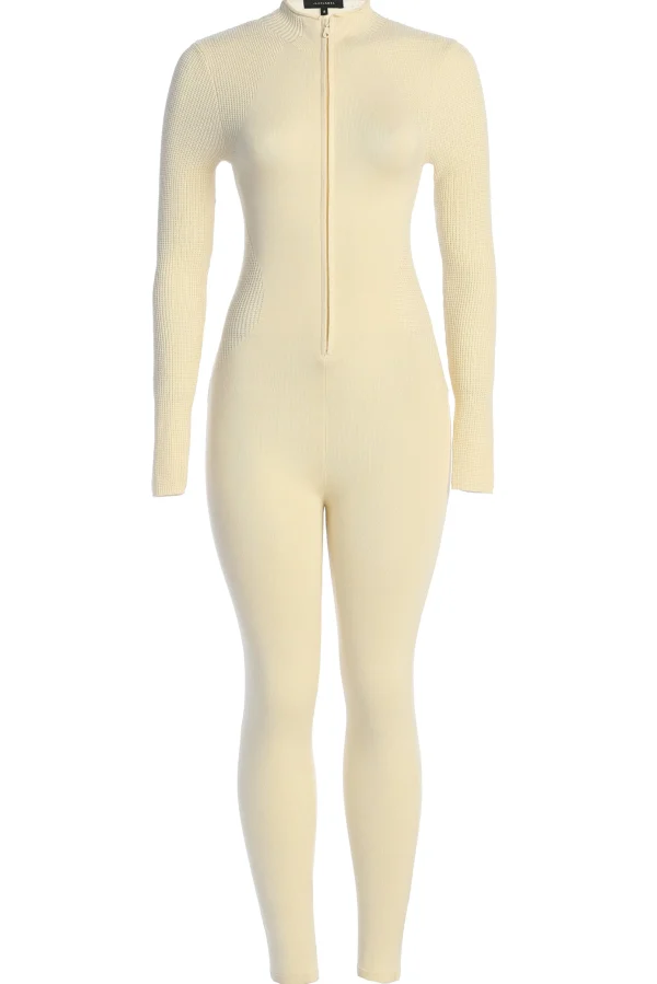 JLUXLABEL Buttercream Kris Front Zipper Jumpsuit