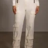 JLUXLABEL Buttercream Nyah Nylon Utility Pants