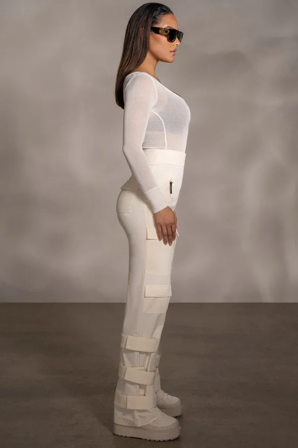 JLUXLABEL Buttercream Nyah Nylon Utility Pants