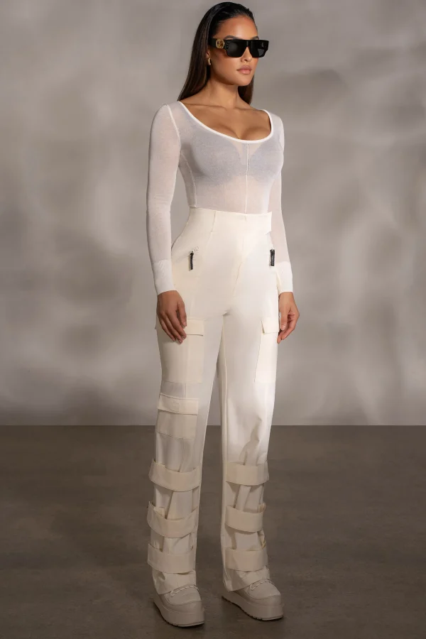 JLUXLABEL Buttercream Nyah Nylon Utility Pants