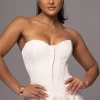 JLUXLABEL Buttercream Viv Satin Bustier Top