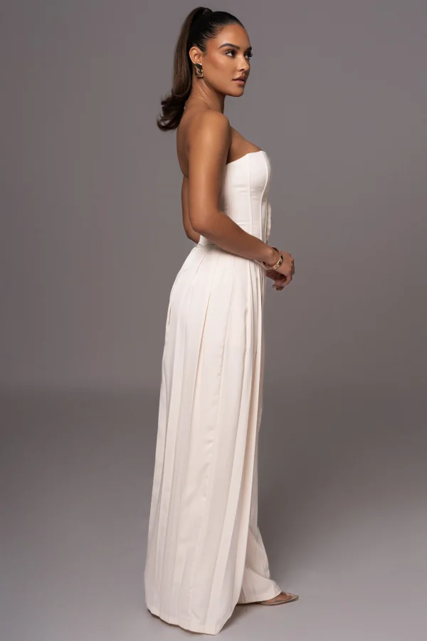 JLUXLABEL Buttercream Viv Satin Bustier Top
