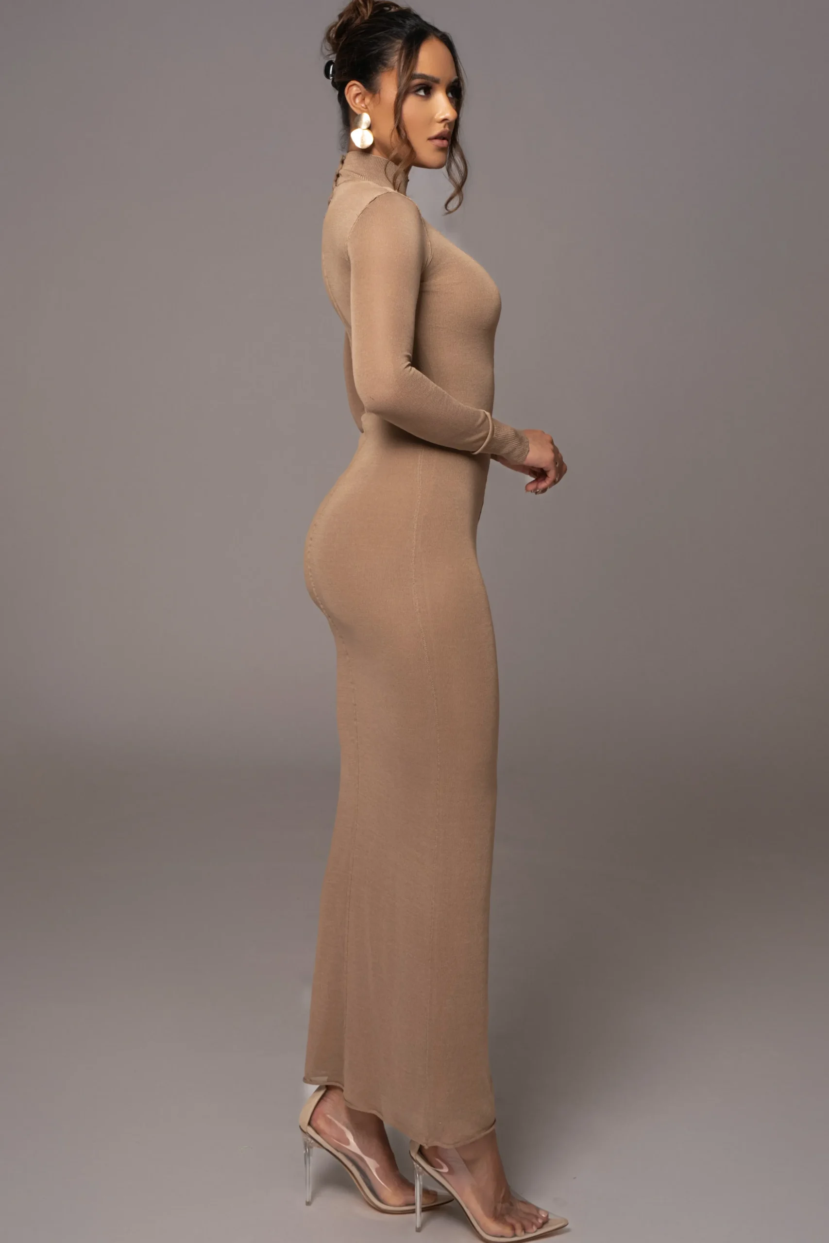 camel_fame_mock_neck_maxi_7.webp JLUXLABEL Camel Fame Mock Neck Maxi Dress
