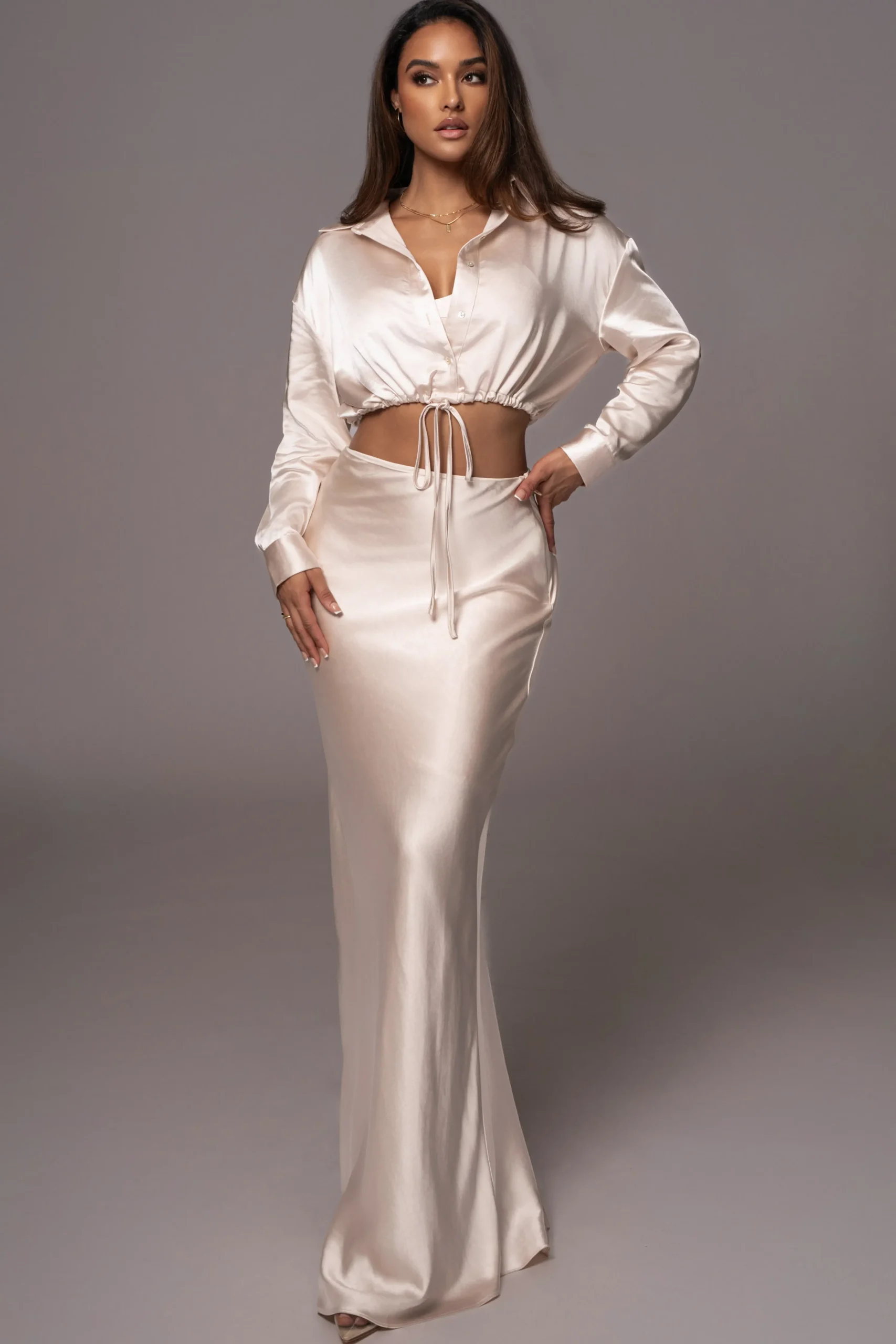 champagne_kiah_button_up__6.webp JLUXLABEL Champagne Kiah Button Up Top